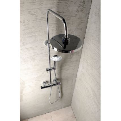Aqualine - Colonne de douche avec robinet thermostatique LIGA chrome brillant