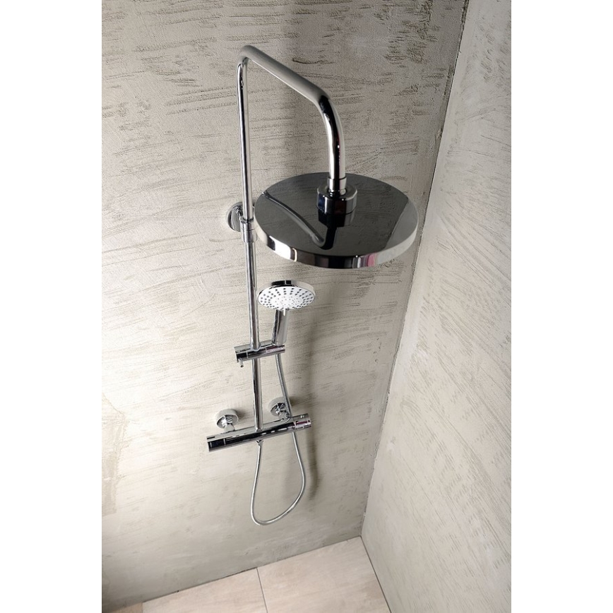 Aqualine - Colonne de douche avec robinet thermostatique LIGA chrome brillant