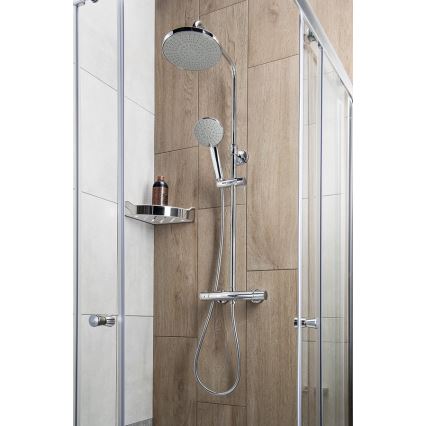 Aqualine - Colonne de douche avec robinet thermostatique LIGA chrome brillant