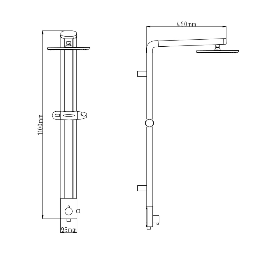 Aqualine - Colonne de douche TOUR chrome brillant