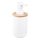Aqualine - Distributeur de savon SNOW 350 mm blanc/bambou