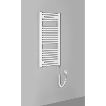 Aqualine - Elektrische badkamerradiator ORBIT-E 300W 96x45 cm, wit, rond
