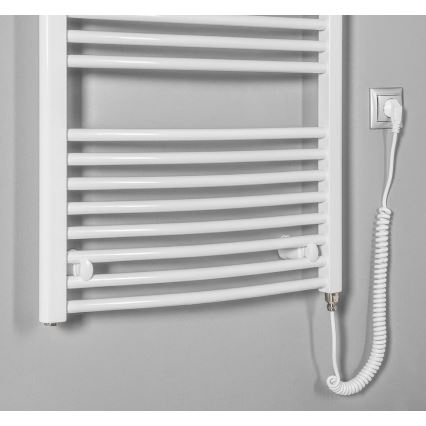Aqualine - Elektrische badkamerradiator ORBIT-E 300W 96x45 cm, wit, rond