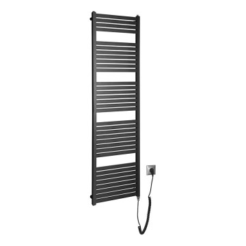 Aqualine - Elektrische badkamerradiator TONDI-E 600W 169x45 cm mat zwart