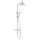 Aqualine - Ensemble de douche avec mitigeur, chrome brillant/blanc