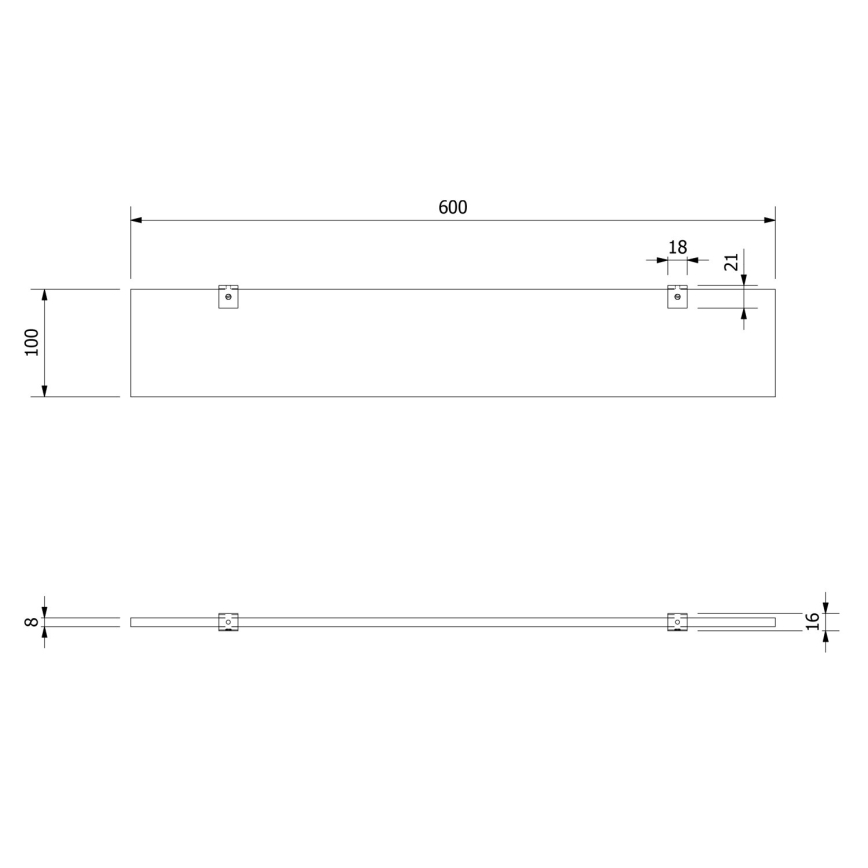 Aqualine - Étagère murale SAMBA 60 cm