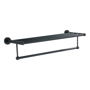Aqualine - Handdoekhouder voor aan de muur SAMBA 21x62,5 cm zwart