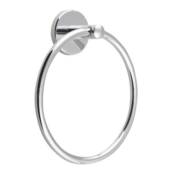 Aqualine - Handdoekhouder voor aan de muur SAMBA diameter 15,5 cm glanzend chroom