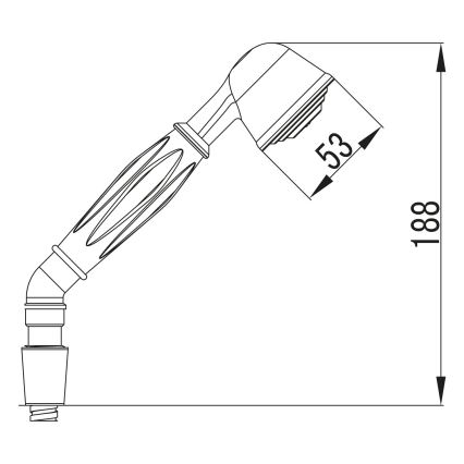 Aqualine - Handdouche VICTORIA messing/glanzend chroom