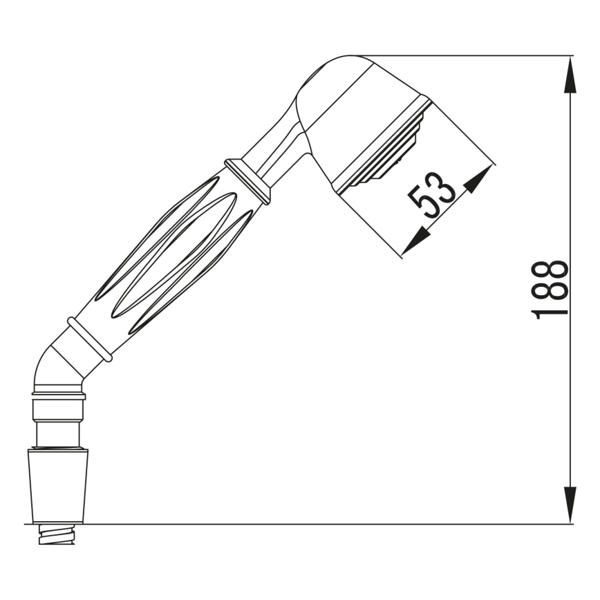 Aqualine - Handdouche VICTORIA messing/glanzend chroom