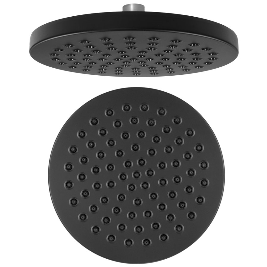 Aqualine - Hoofddouche diameter 20 cm mat zwart