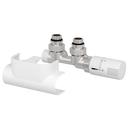 Aqualine - Kit de raccordement thermostatique pour vannes à connexion centrale, blanc
