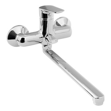 Aqualine - Lavabo/robinet de baignoire LOTTA chrome brillant