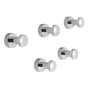 Aqualine - LOT 5x Crochet mural SAMBA chrome brillant