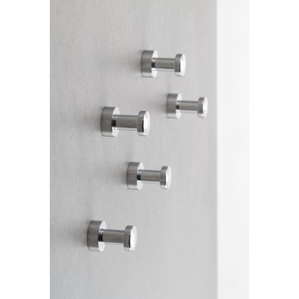Aqualine - LOT 5x Crochet mural SAMBA chrome brillant