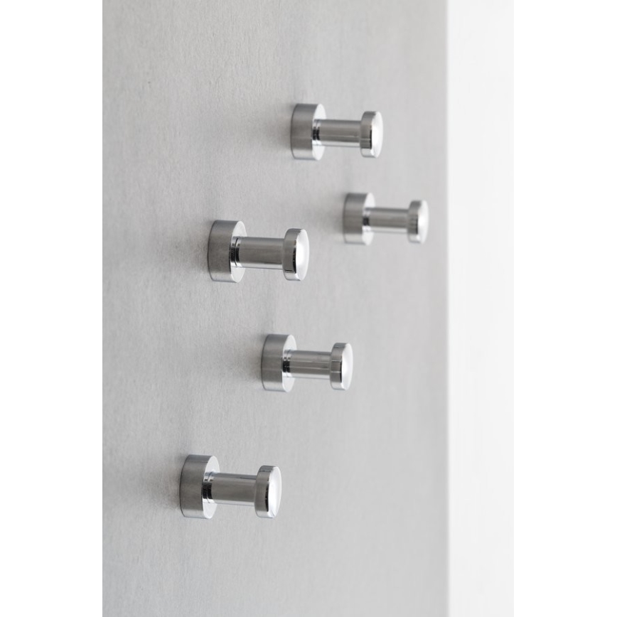 Aqualine - LOT 5x Crochet mural SAMBA chrome brillant