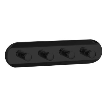 Aqualine - Patère murale pour serviettes SAMBA 21 cm noir