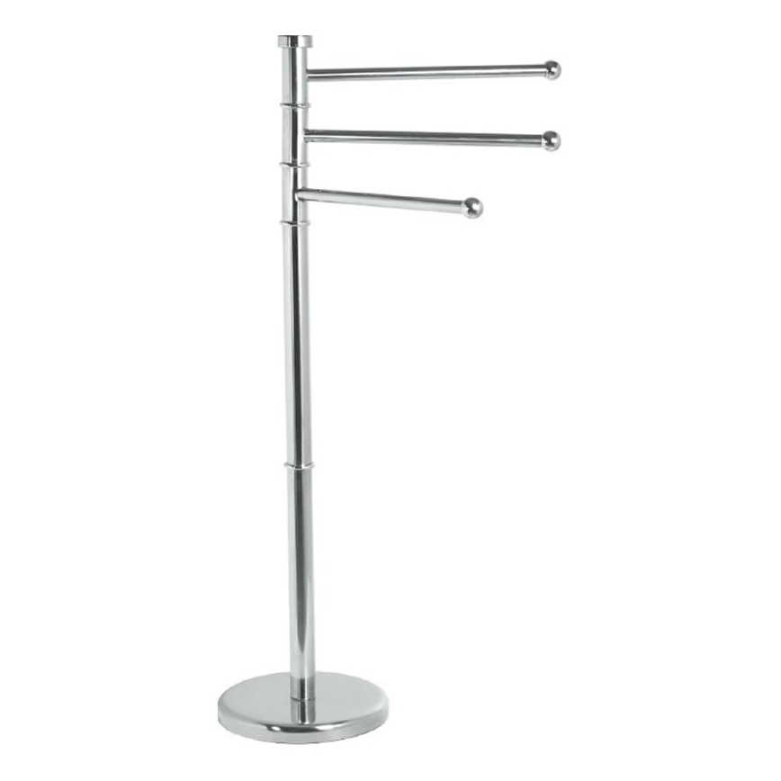 Aqualine - Pied avec porte-serviettes SAMBA 85,5 cm acier inoxydable/chrome brillant