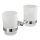 Aqualine - Porte-brosse à dents mural SAMBA blanc de lait verre/chrome brillant
