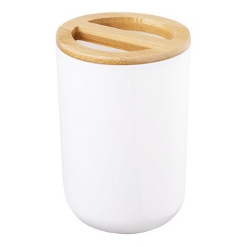 Aqualine - Porte-brosse à dents SNOW blanc/bambou