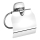 Aqualine - Porte-papier toilette avec couvercle RUMBA chrome brillant
