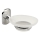 Aqualine - Porte-savon mural RUMBA blanc de lait verre/chrome brillant