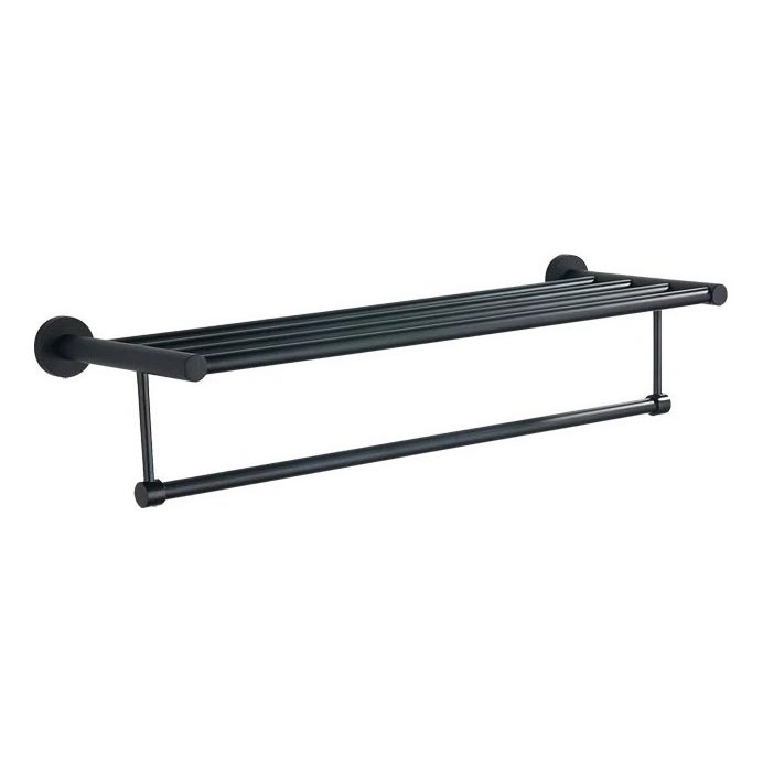 Aqualine - Porte-serviettes mural SAMBA 21x62,5 cm noir