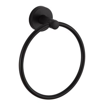 Aqualine - Porte-serviettes mural SAMBA d. 15,5 cm noir