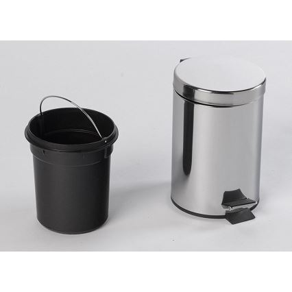Aqualine - Poubelle SIMPLE LINE 3 l poli acier inoxydable