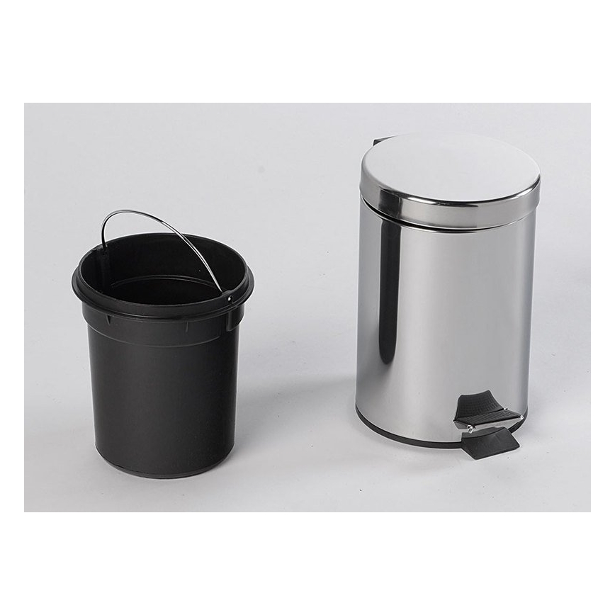 Aqualine - Poubelle SIMPLE LINE 3 l poli acier inoxydable