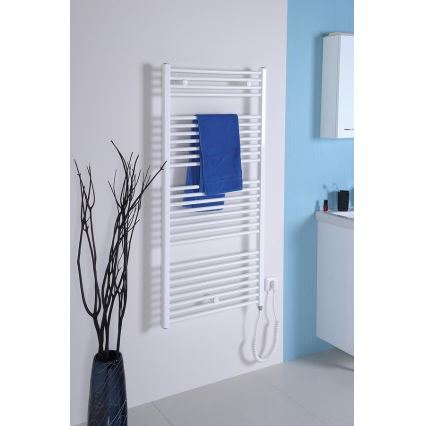 Aqualine - Radiateur électrique de salle de bain DIRECT-E 600W/230V 132 cm blanc droit