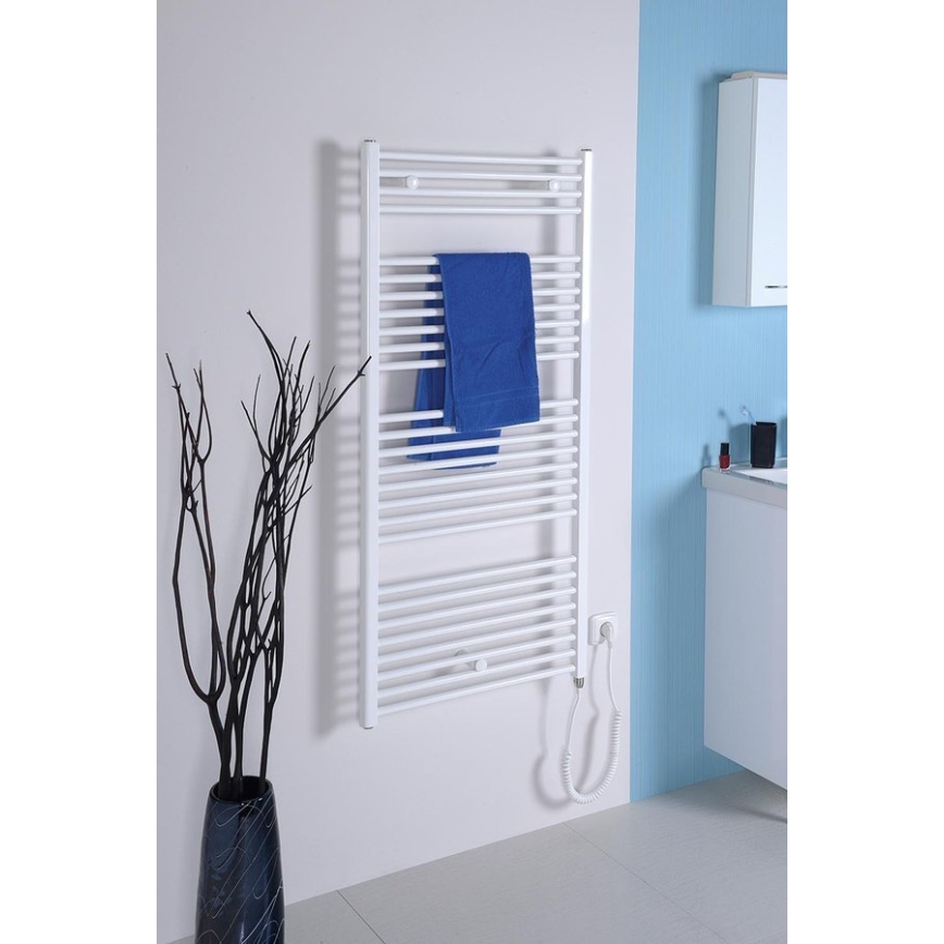 Aqualine - Radiateur électrique de salle de bain DIRECT-E 600W/230V 132 cm blanc droit