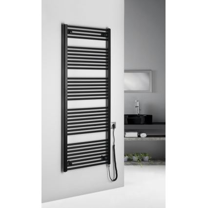 Aqualine - Radiateur électrique de salle de bain DIRECT-E 800W/230V 168 cm noir mat droit