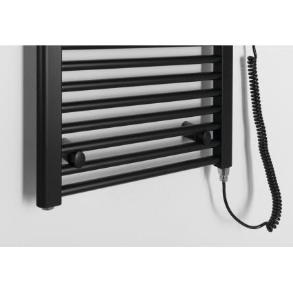 Aqualine - Radiateur électrique de salle de bains DIRECT-E 400W/230V 132 cm noir mat droit
