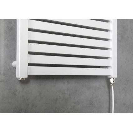 Aqualine - Radiateur électrique de salle de bains TONDI-E 300W/230V 97 cm blanc droit