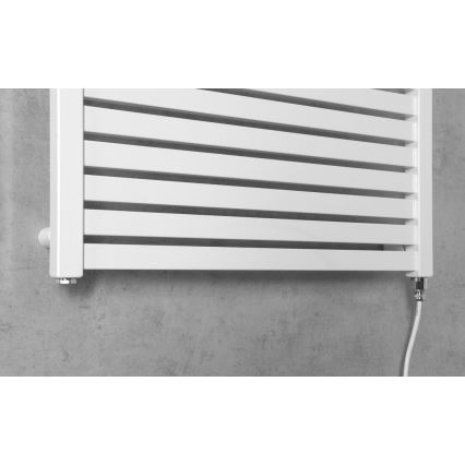 Aqualine - Radiateur électrique de salle de bains TONDI-E 400W/230V 97 cm blanc droit