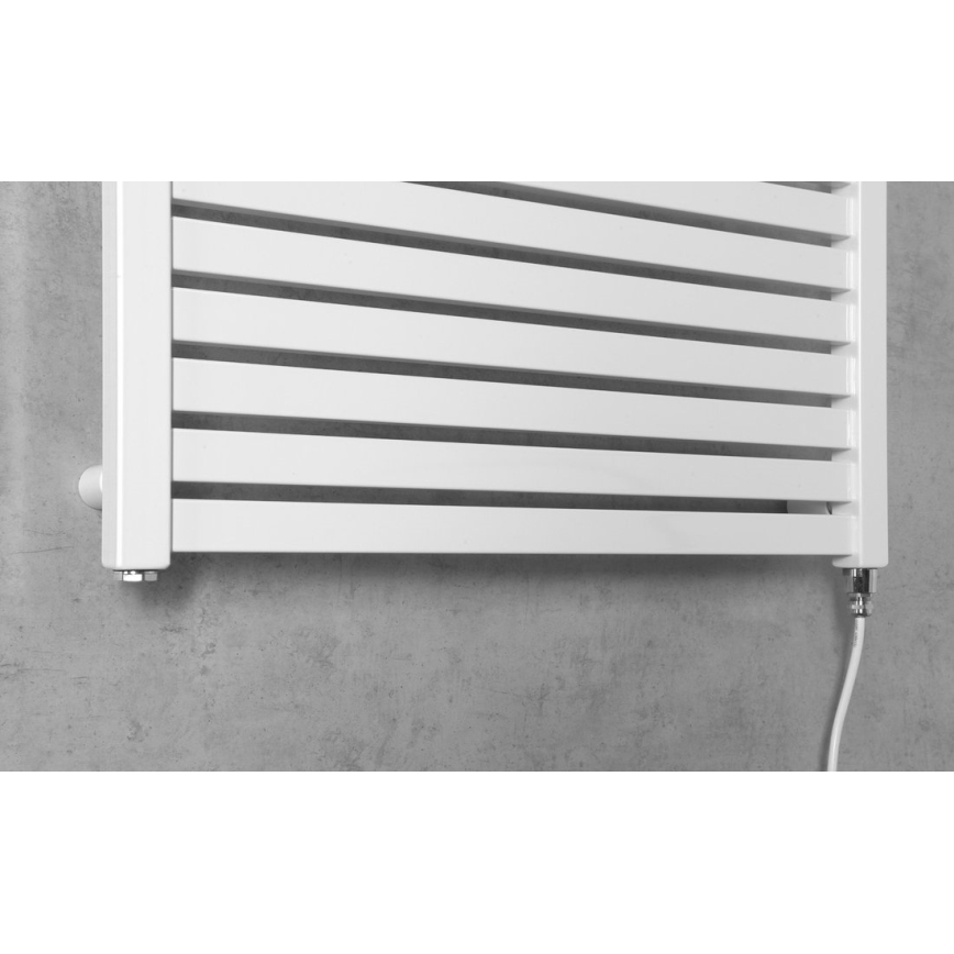 Aqualine - Radiateur électrique de salle de bains TONDI-E 400W/230V 97 cm blanc droit