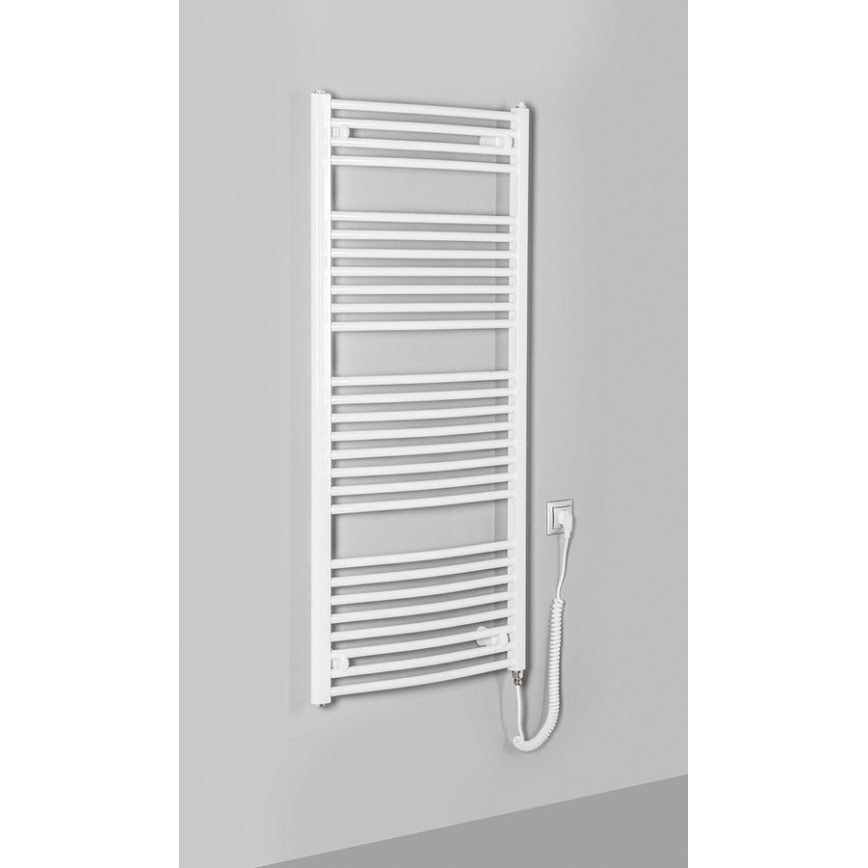 Aqualine - Radiateur électrique pour salle de bains ORBIT-E 600W 132x60 cm blanc, rond