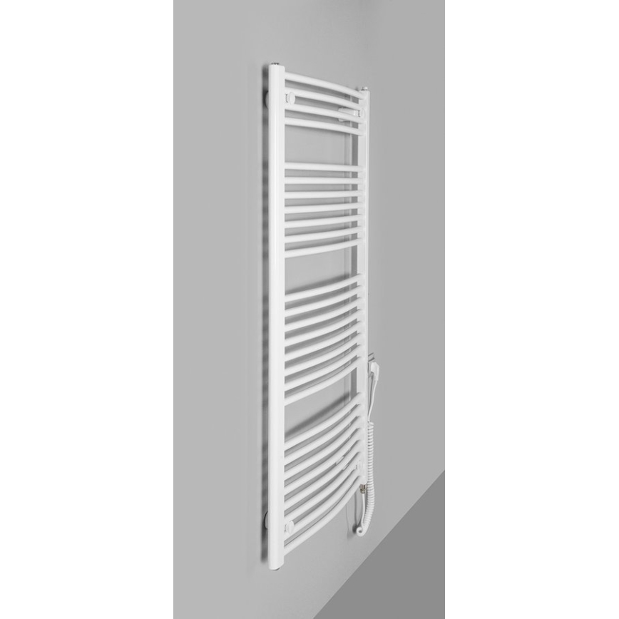 Aqualine - Radiateur électrique pour salle de bains ORBIT-E 600W 132x60 cm blanc, rond