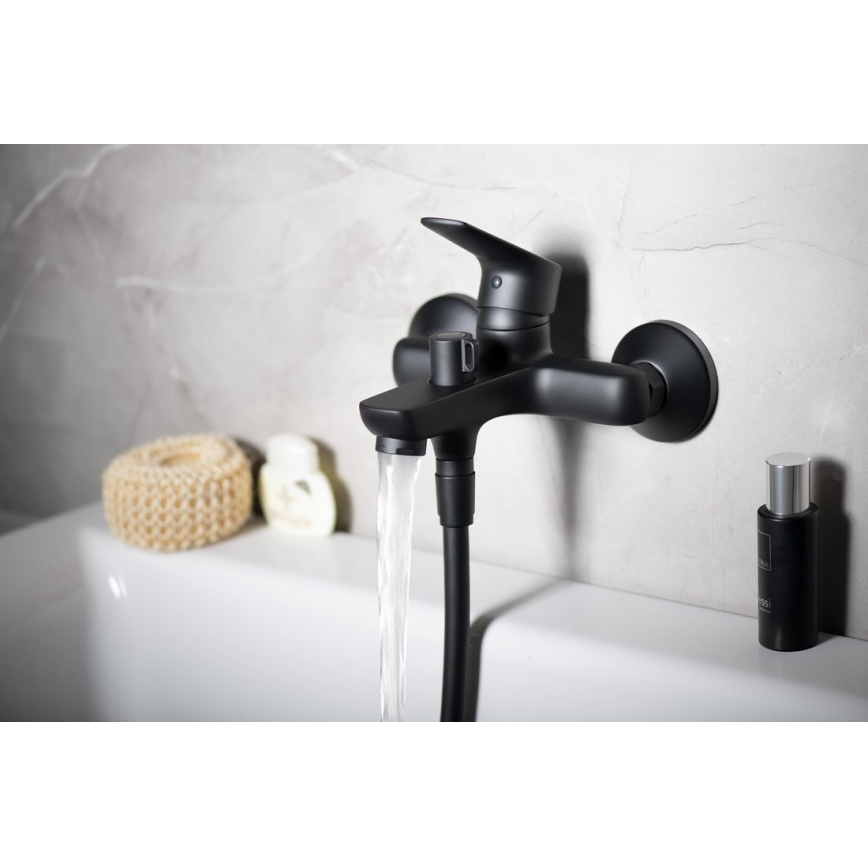 Aqualine - Robinet de baignoire LOTTA mat noir