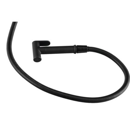 Aqualine - Robinet de bidet avec douchette pour installation encastrée mat noir