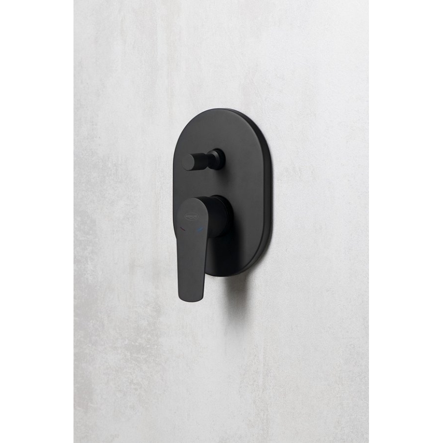Aqualine - Robinet de douche pour une installation encastrée LOTTA mat noir
