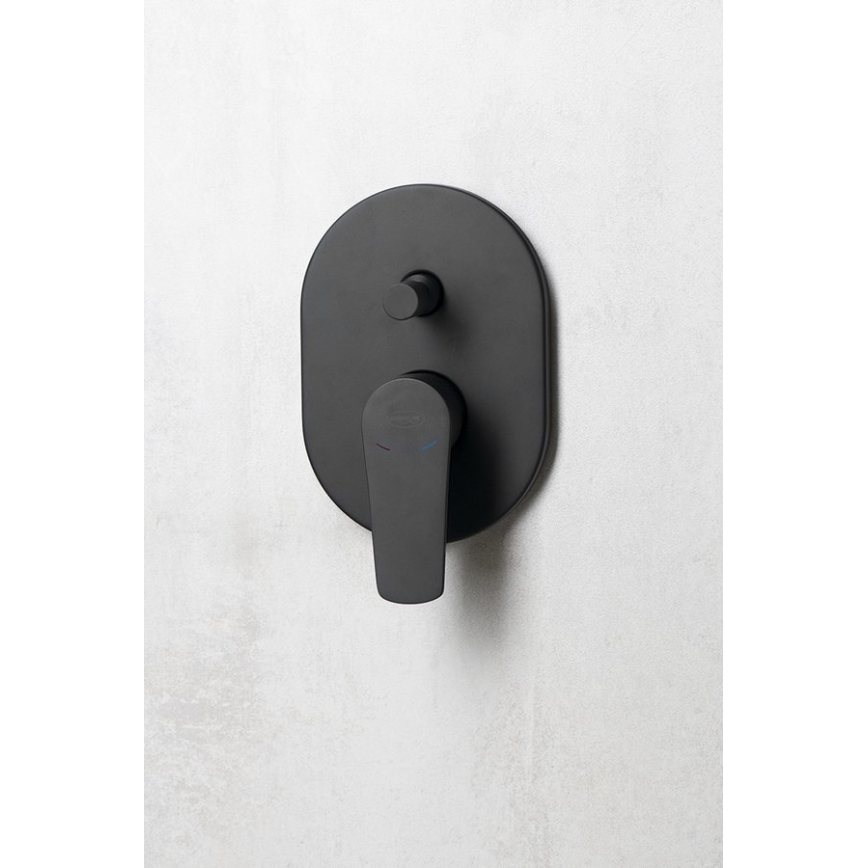Aqualine - Robinet de douche pour une installation encastrée LOTTA mat noir