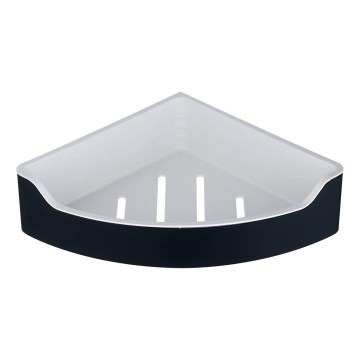 Aqualine - Tablette d'angle de douche SAMBA 21,8x30 cm noir