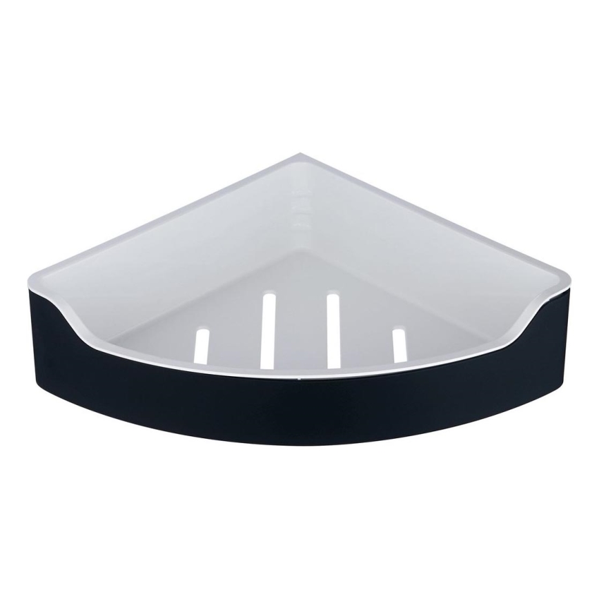 Aqualine - Tablette d'angle de douche SAMBA 21,8x30 cm noir