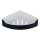 Aqualine - Tablette d'angle de douche SAMBA 21,8x30 cm noir