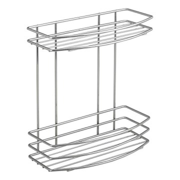 Aqualine - Tablette murale de douche à deux niveaux CHROME LINE chrome brillant