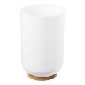 Aqualine - Tandenborstelhouder SNOW wit/bamboe