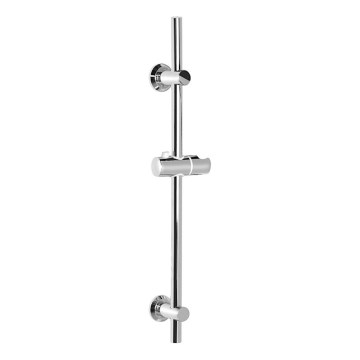 Aqualine - Tringle de douche avec support coulissant chrome brillant