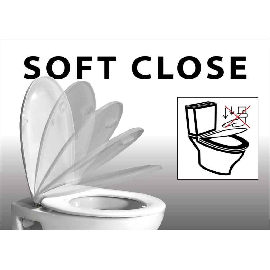 Aqualine - Wc-bril SOFIA SoftClose wit